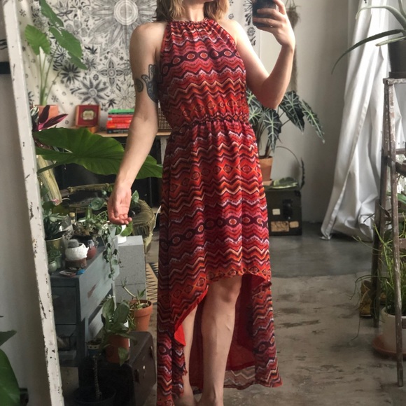 Bar III Dresses & Skirts - ✨HOST PICK✨Aztec print high low dress